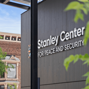 The Stanley Center for Peace & Security outside sign.