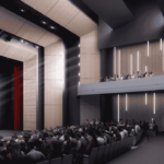 Rendering of the theatre at the new Ames High School.