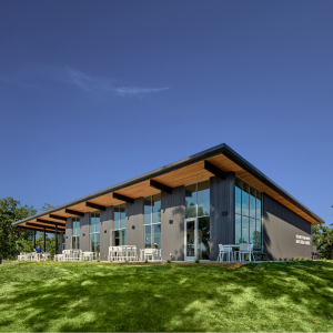 The Ellis golf course clubhouse.